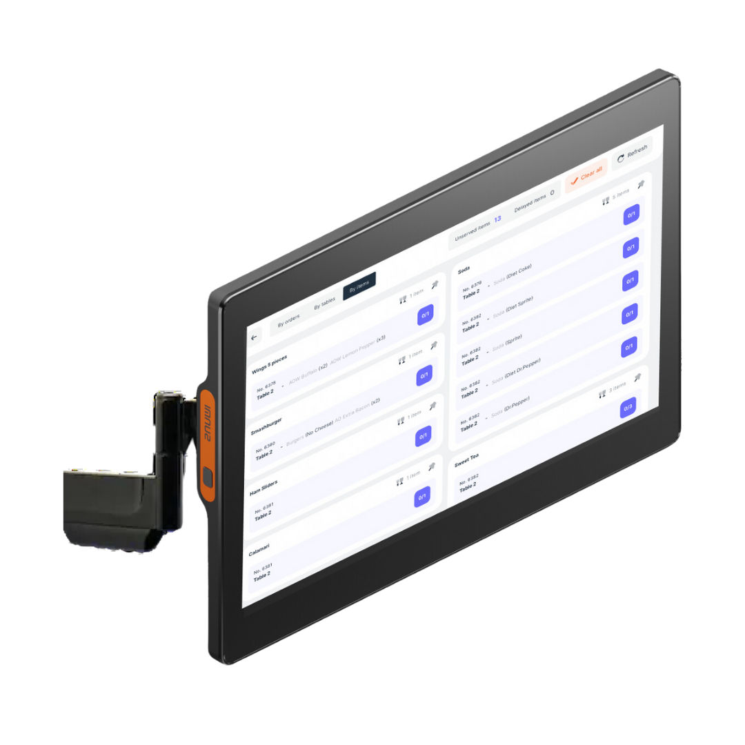 a mockup of nuvioo kitchen kds monitor for nuvioo portal, part of the POS system